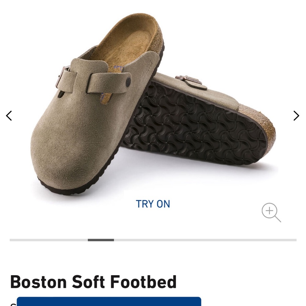 Gently worn less than a dozen times Birkenstock Boston clog in taupe